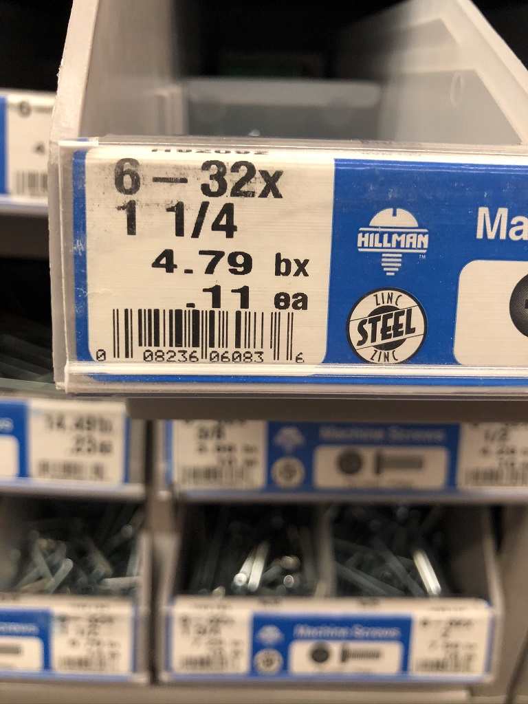 6 - 32x 1 1/4 Bolt