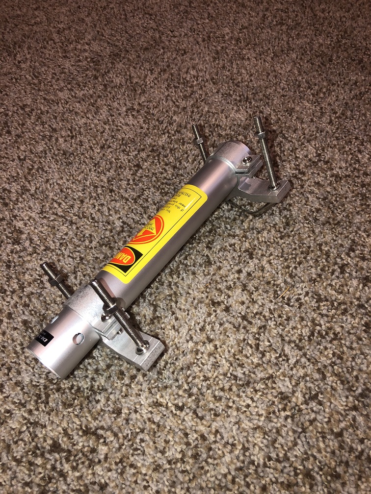 Antenna Mounting Bracket with U clamps threaded through bracket